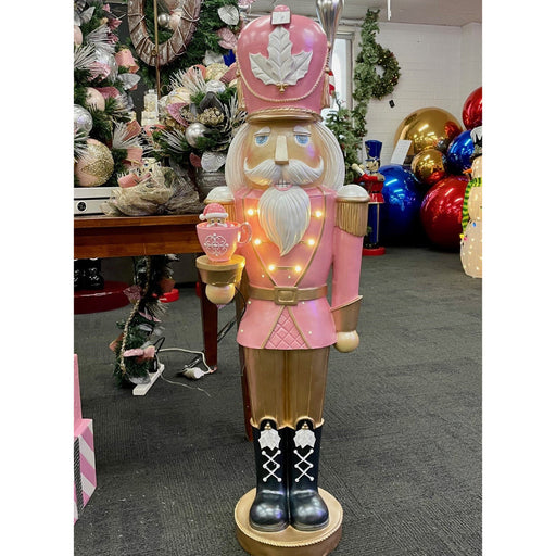 Ronis Nutcracker w Lights Pink 121cm