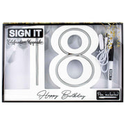 18 White Neon Led Signature Block with Marker image 2 – thumbnail