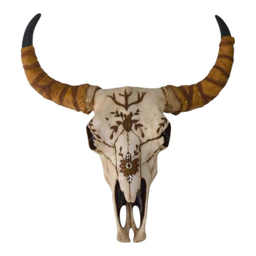 Decorative Indian cow skull wall art 42x41cm