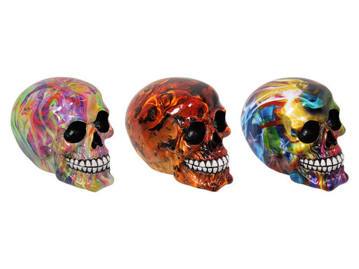 14CM MYSTICAL SKULL 3 ASS