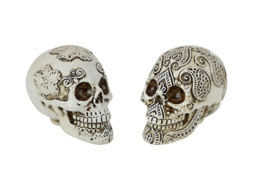 Mini patterned skull figurine assorted