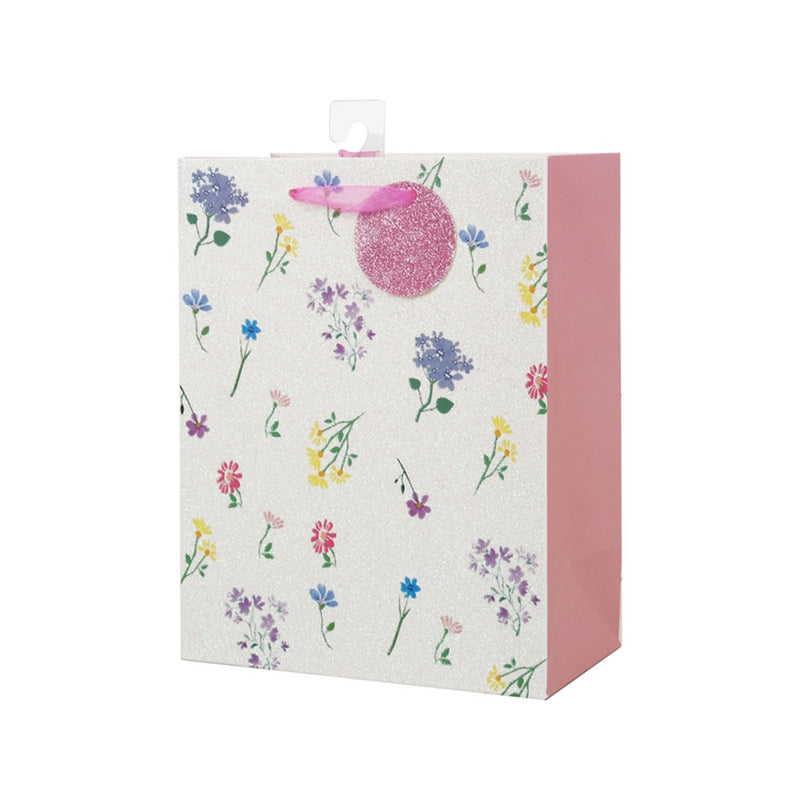 Medium floral gift bag forget-me-nots