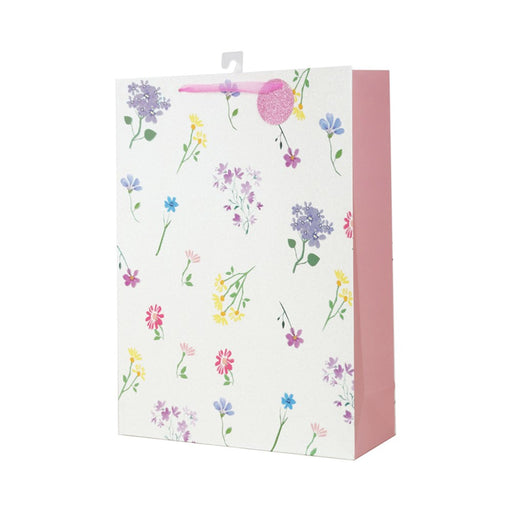 Extra large floral gift bag forget-me-nots