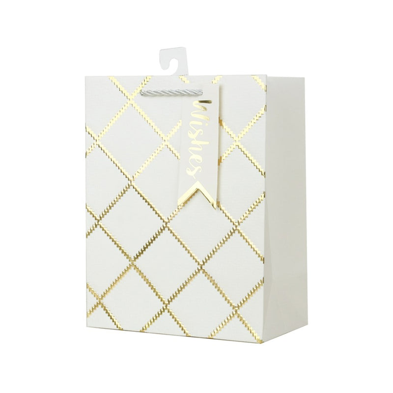 Medium ivory embossed gift bag