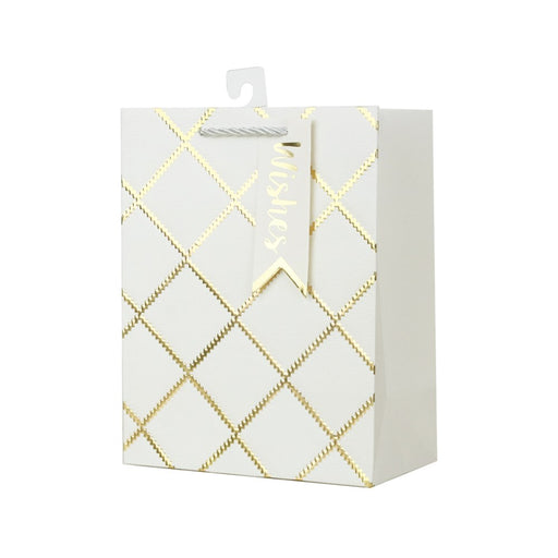 Medium ivory embossed gift bag