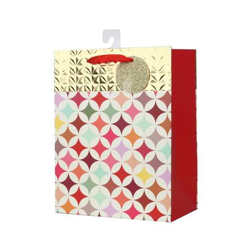 Medium geometric print gift bag