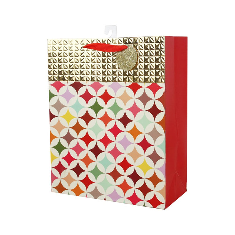 Large geometric print gift bag