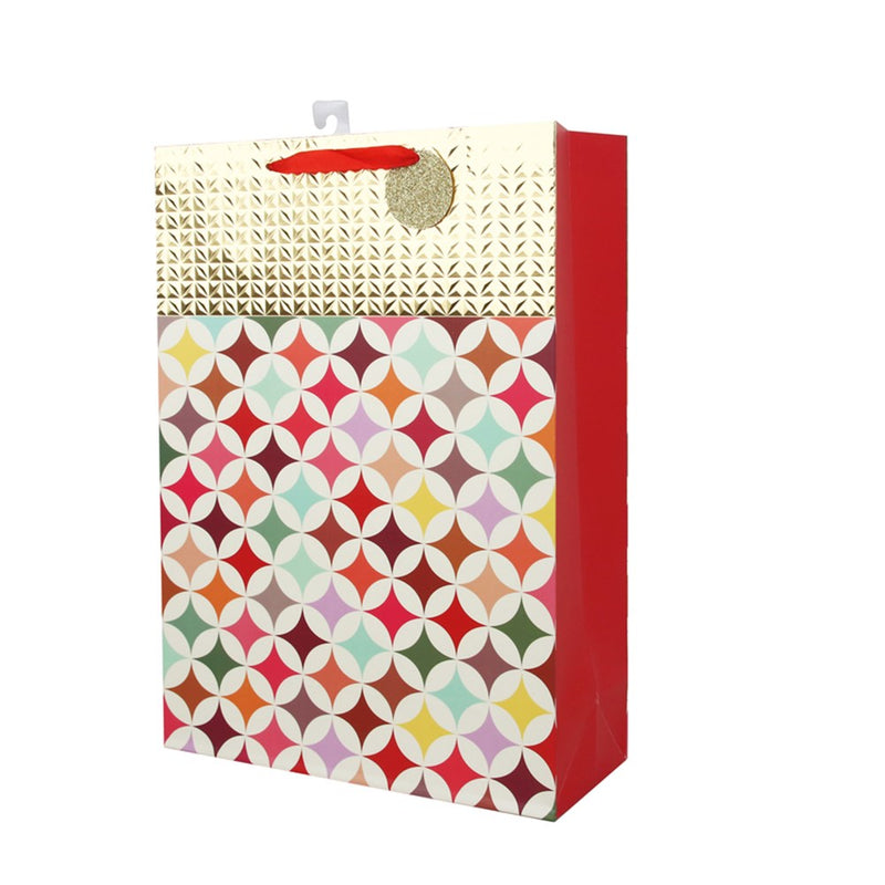 Extra large geometric print gift bag