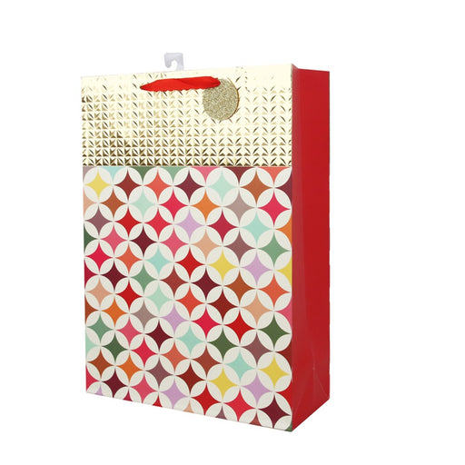 Extra large geometric print gift bag