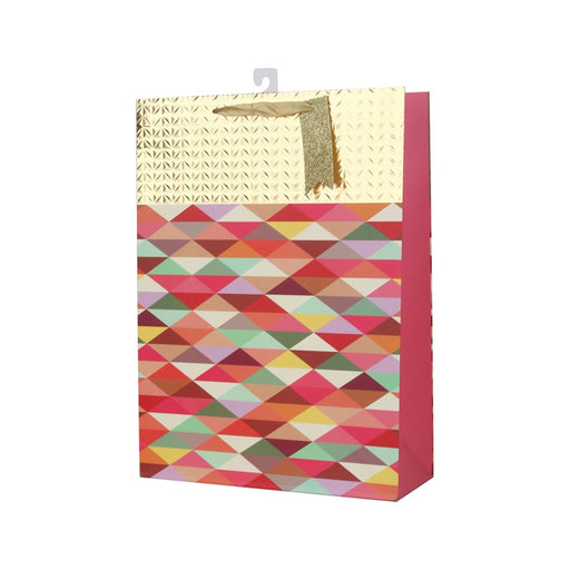 Extra large embossed geometric gift bag