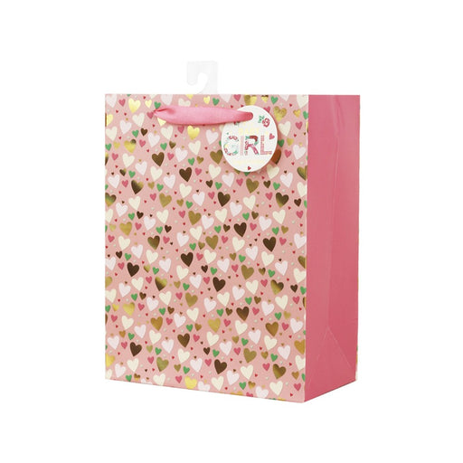 Medium gift bag with heart pattern
