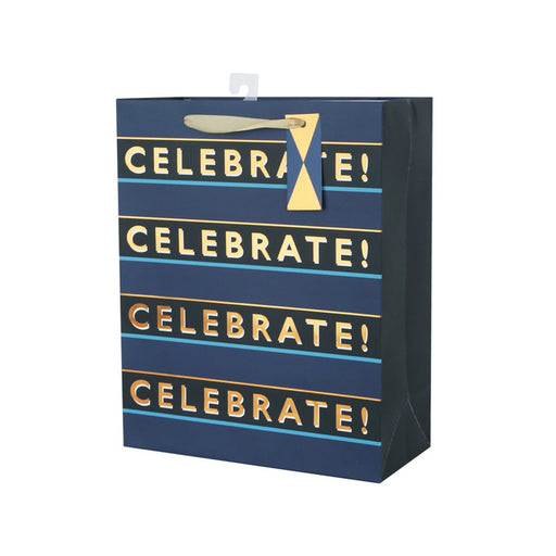 Large gift bag with Celebrate text