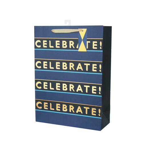 Extra large gift bag with Celebrate text