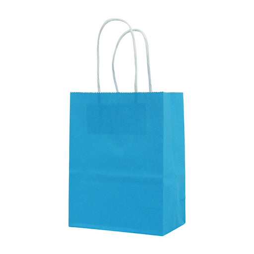 Pack of 5 small navy kraft bags