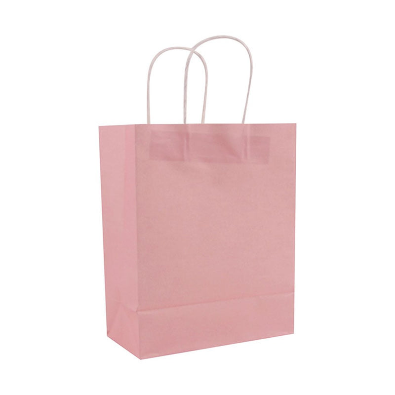 Pack of 5 small pink kraft bags