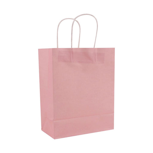 Pack of 4 medium pink kraft bags