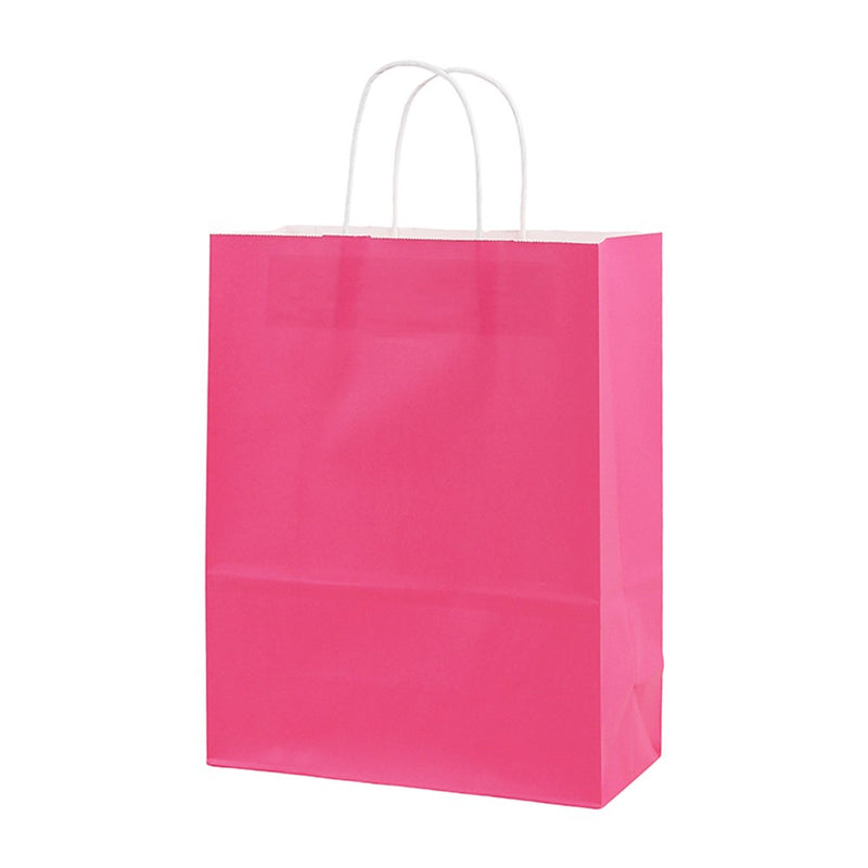 Pack of 3 large magenta kraft bags