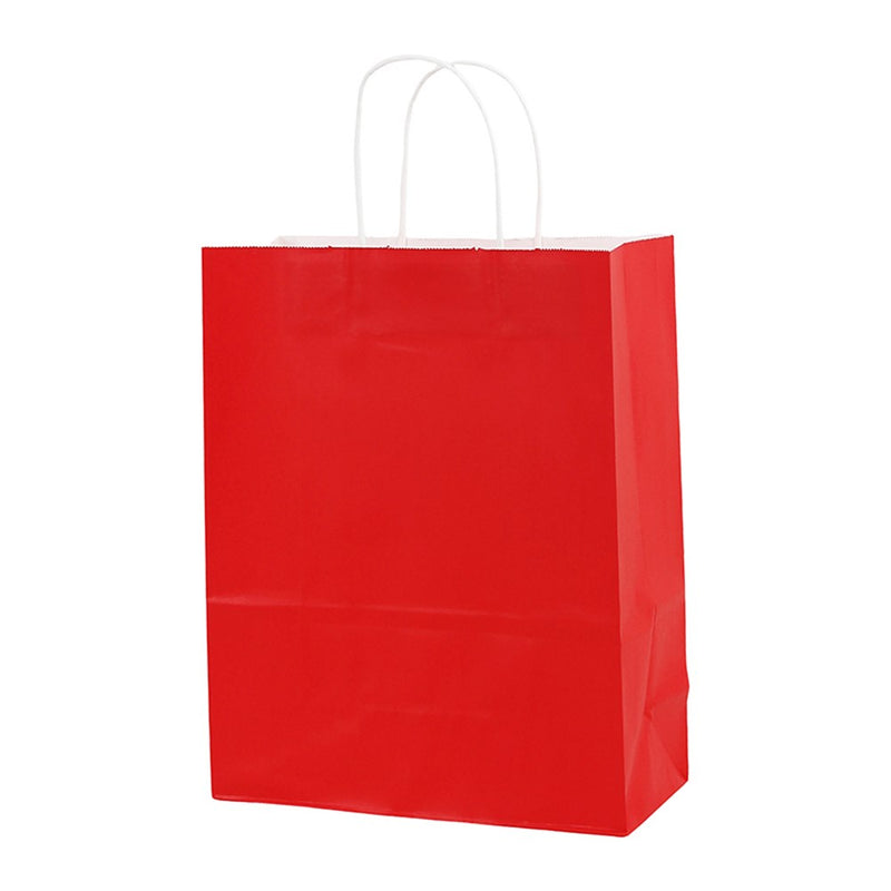 Pack of 3 large red kraft bags