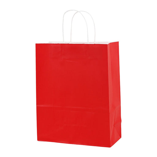Pack of 3 large red kraft bags