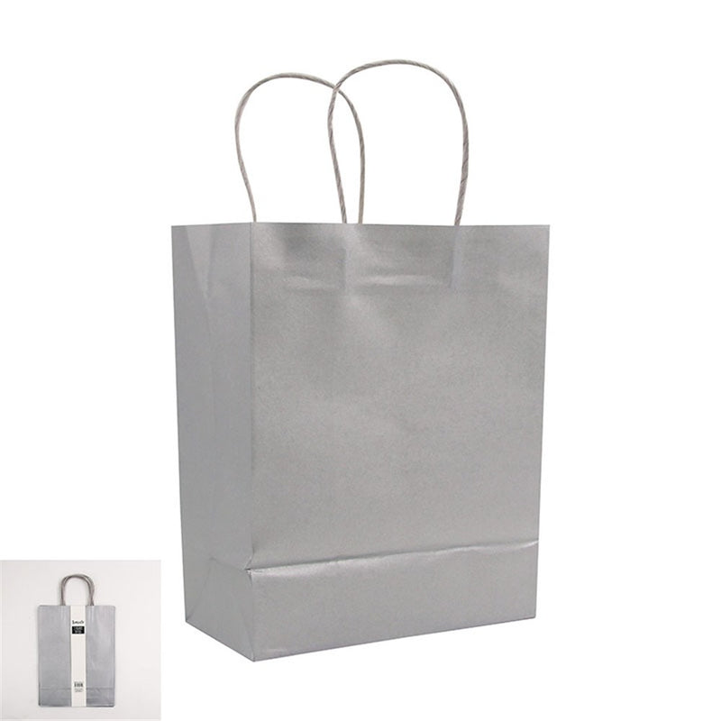 Pack of 3 silver kraft gift bags large