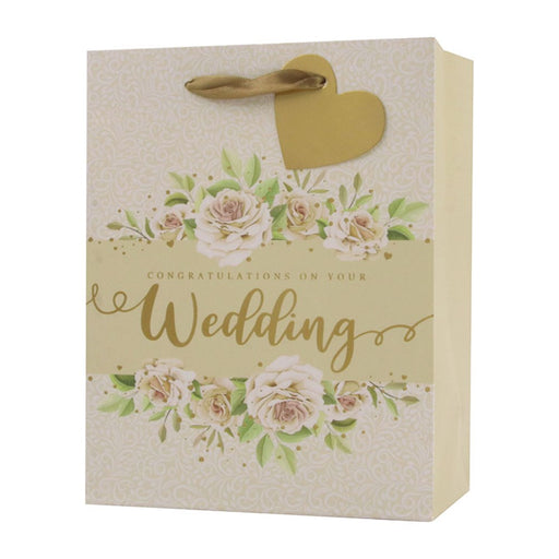 Medium wedding gift bag with foil stamp