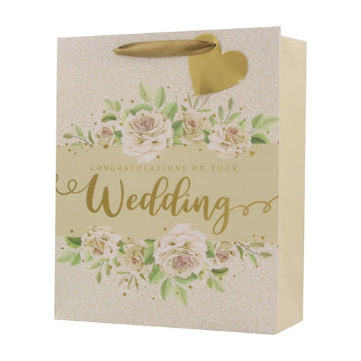 Large wedding gift bag with foil stamp