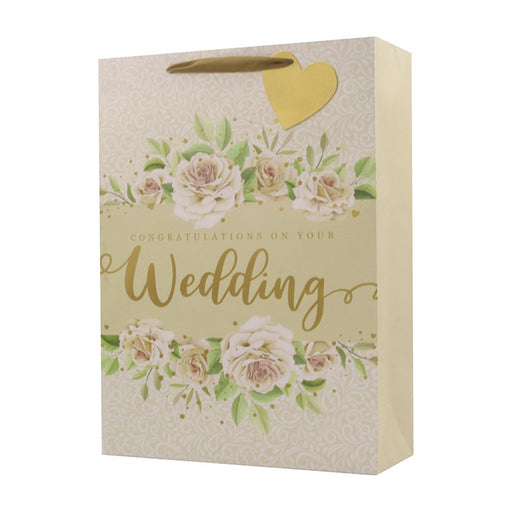 Extra large wedding gift bag with foil stamp