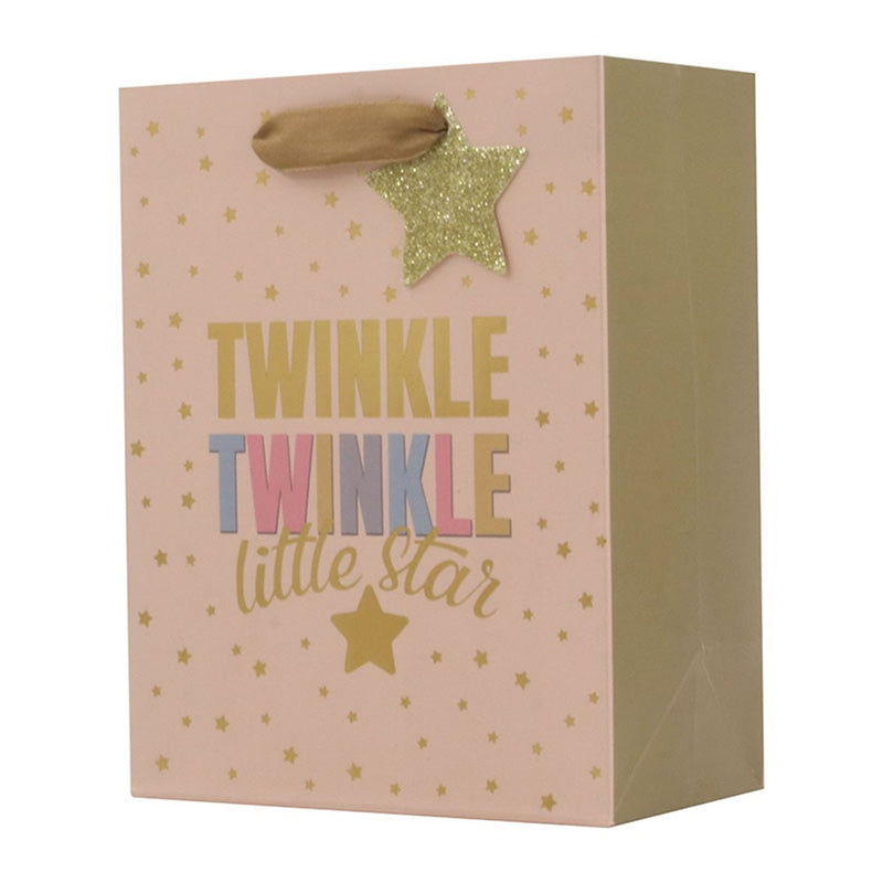 Medium star theme gift bag with foil