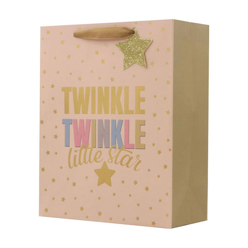 Large star theme gift bag with foil