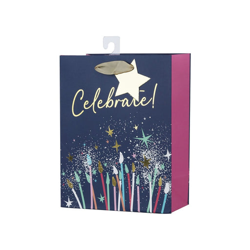 Medium celebrate candle gift bag