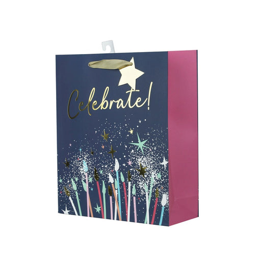 Large celebrate candle birthday gift bag