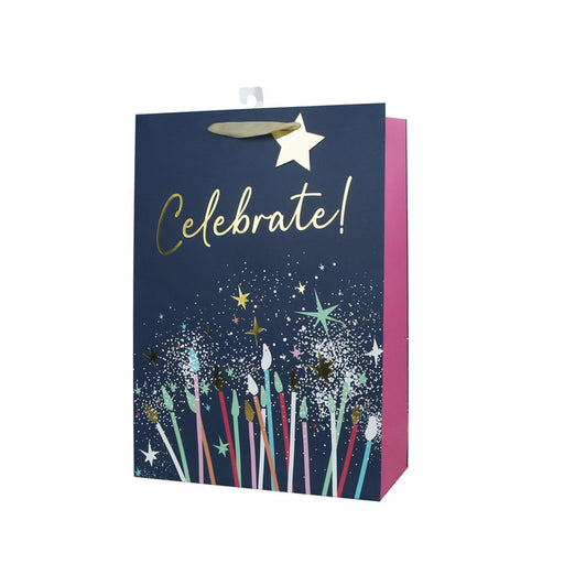 Extra large celebrate candle gift bag