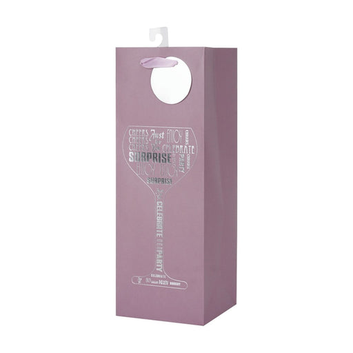 Martini glass themed bottle gift bag for wine or spirits