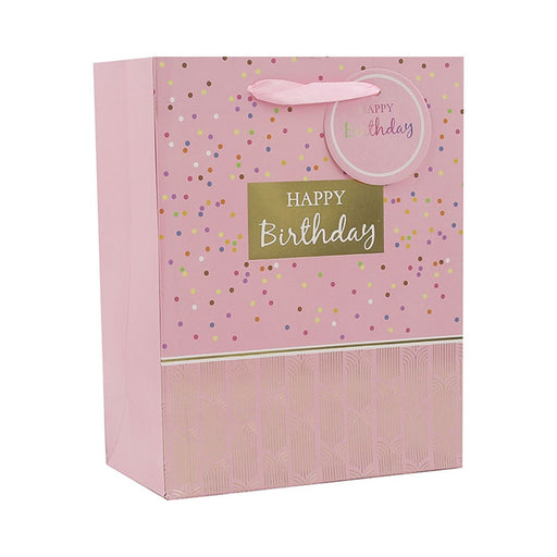 Medium birthday bag with foil dots