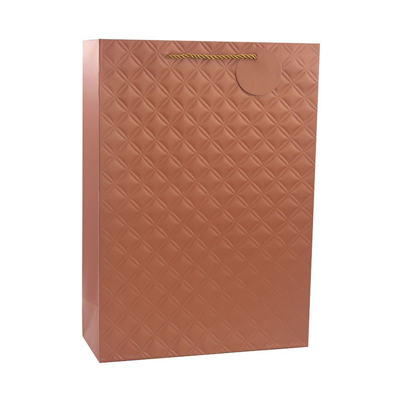 Large copper embossed gift bag