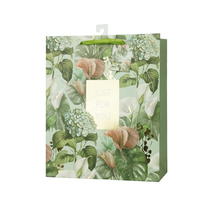Large floral gift bag "Just For You"