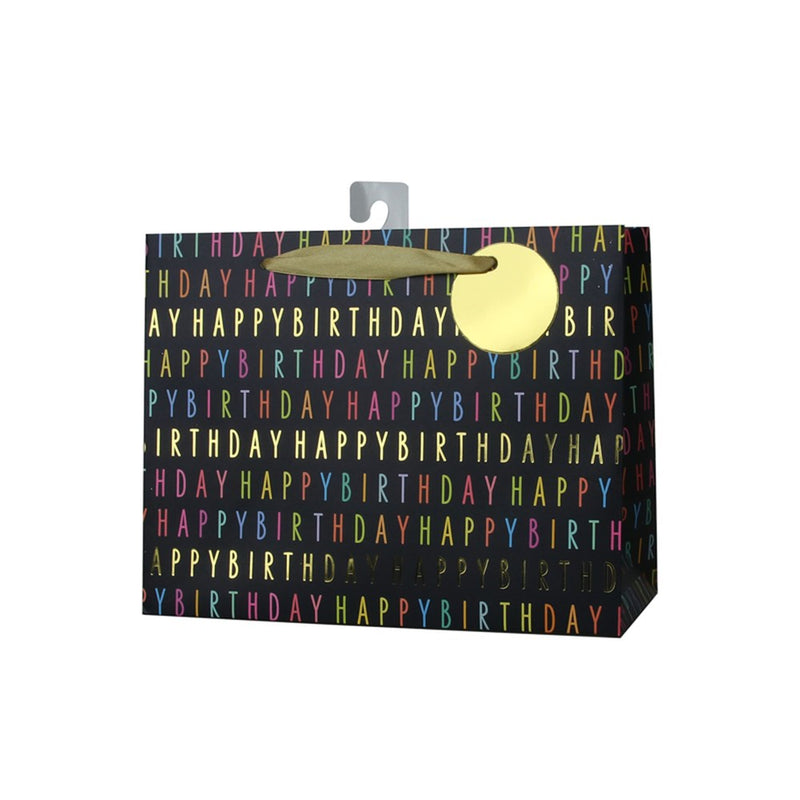 Medium horizontal colorful birthday bag