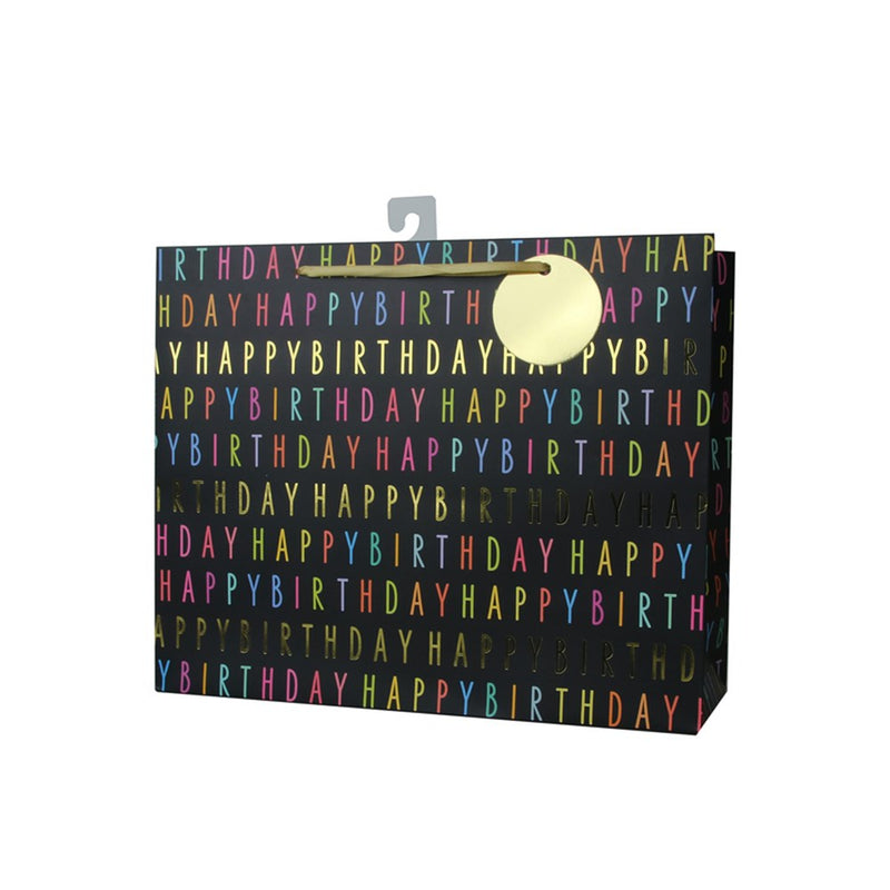 Extra large horizontal colorful birthday bag