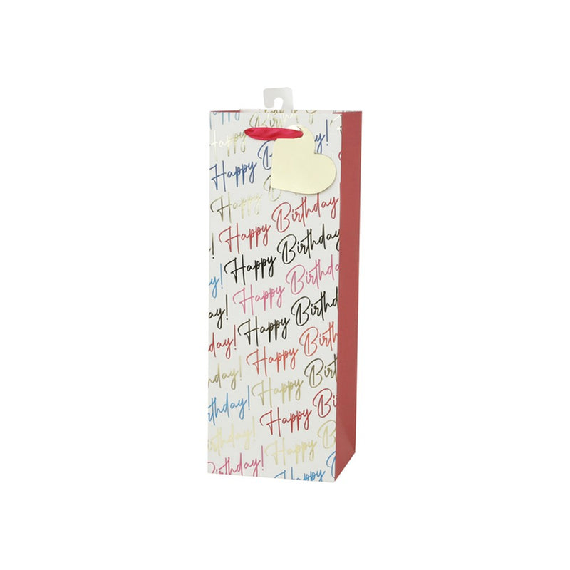 Happy Birthday bottle gift bag