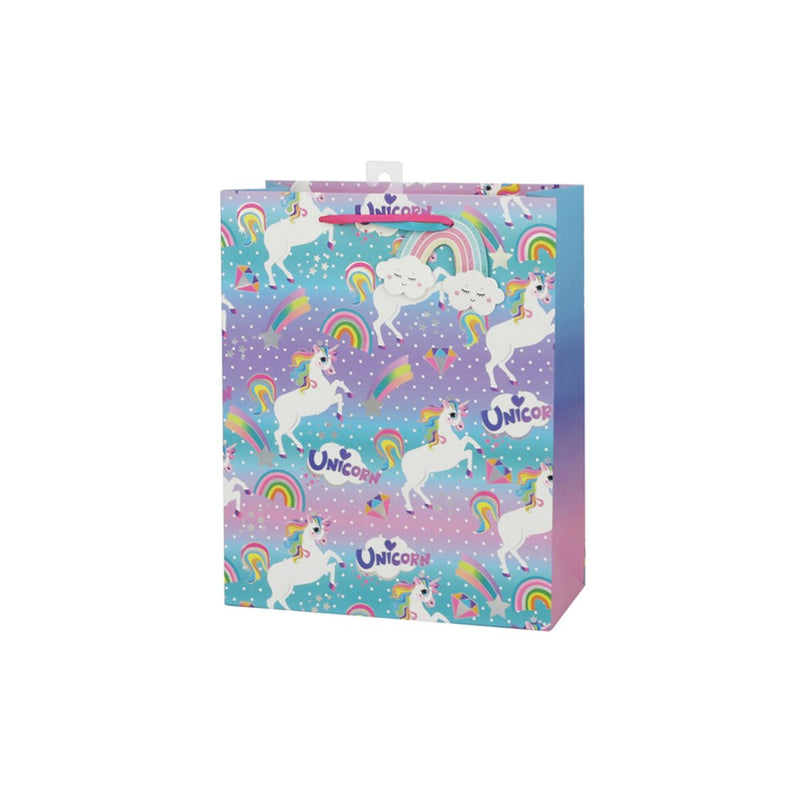 Large unicorn themed gift bag