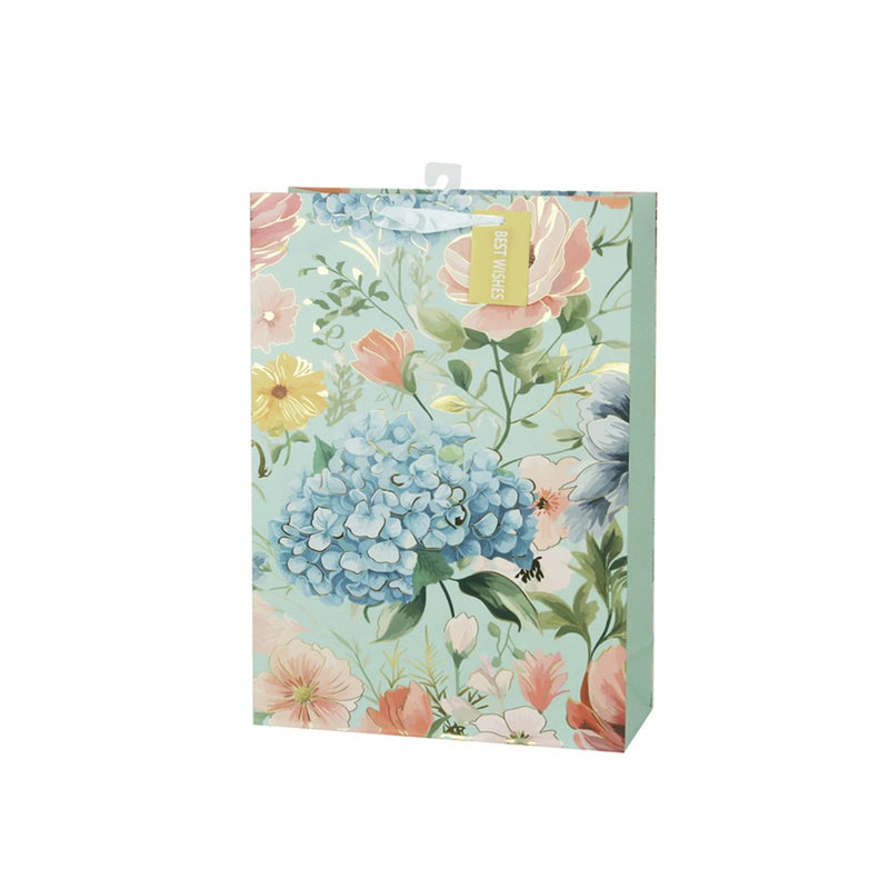 Extra large botanical floral gift bag