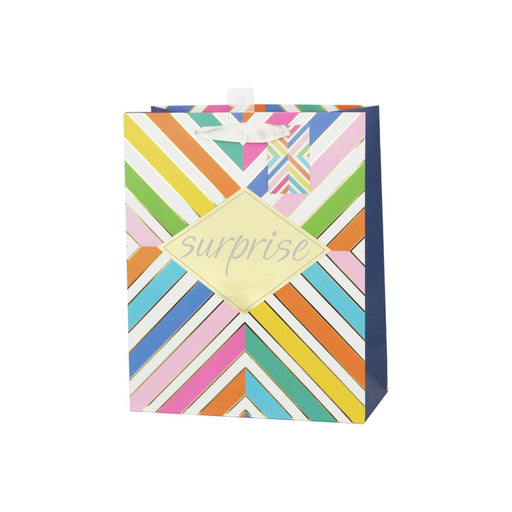 Large colourful geometric gift bag