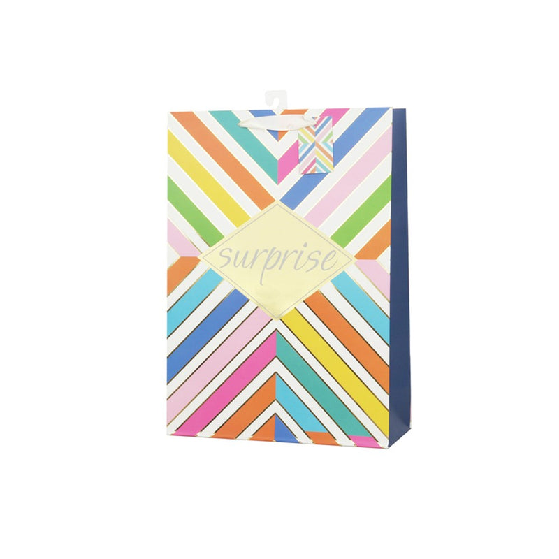 Extra large colourful geometric gift bag
