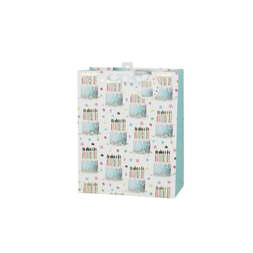 Large birthday cake themed gift bag