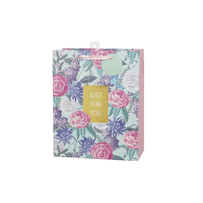 Large floral Just For You gift bag