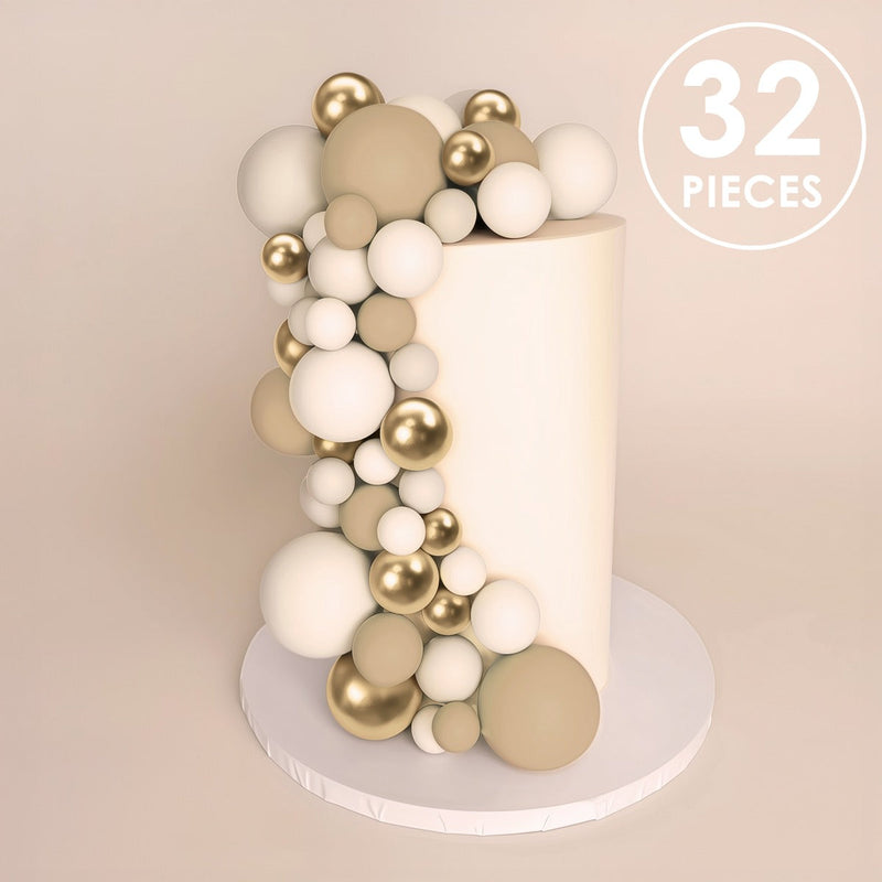 32 CAKE BALL TOPPERS - CHAMPAGNE GOLD image  5