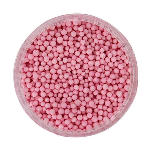 Jar of pastel pink nonpareil sprinkles 65g