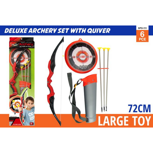 Deluxe Archery Set With Quiver 6pk