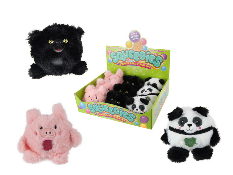 Squishy animal plush with water beads inside