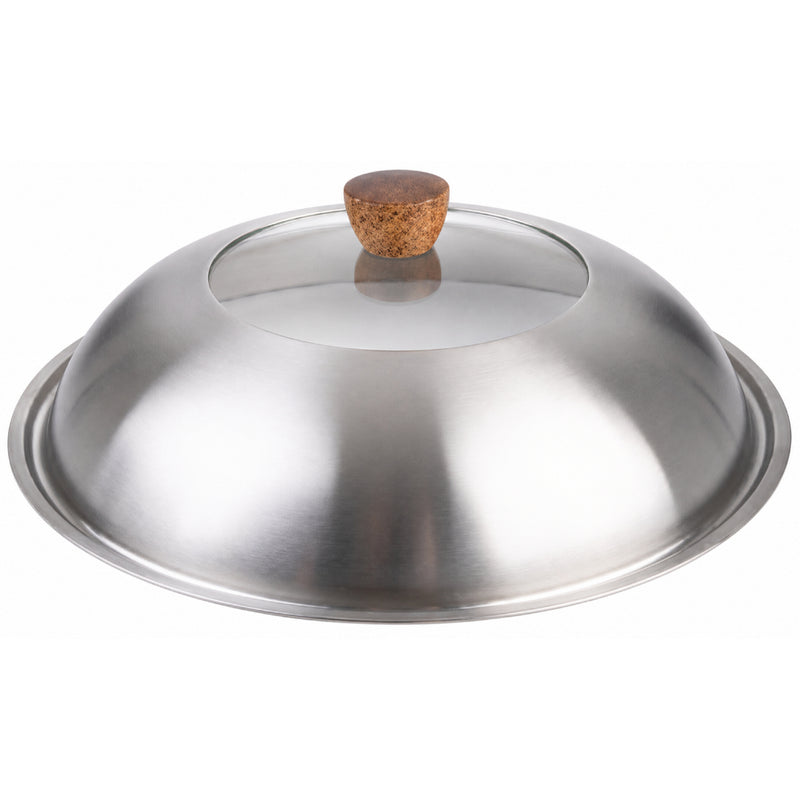 Evolv Stainless Steel & Glass Wok Lid 35cm Dia
